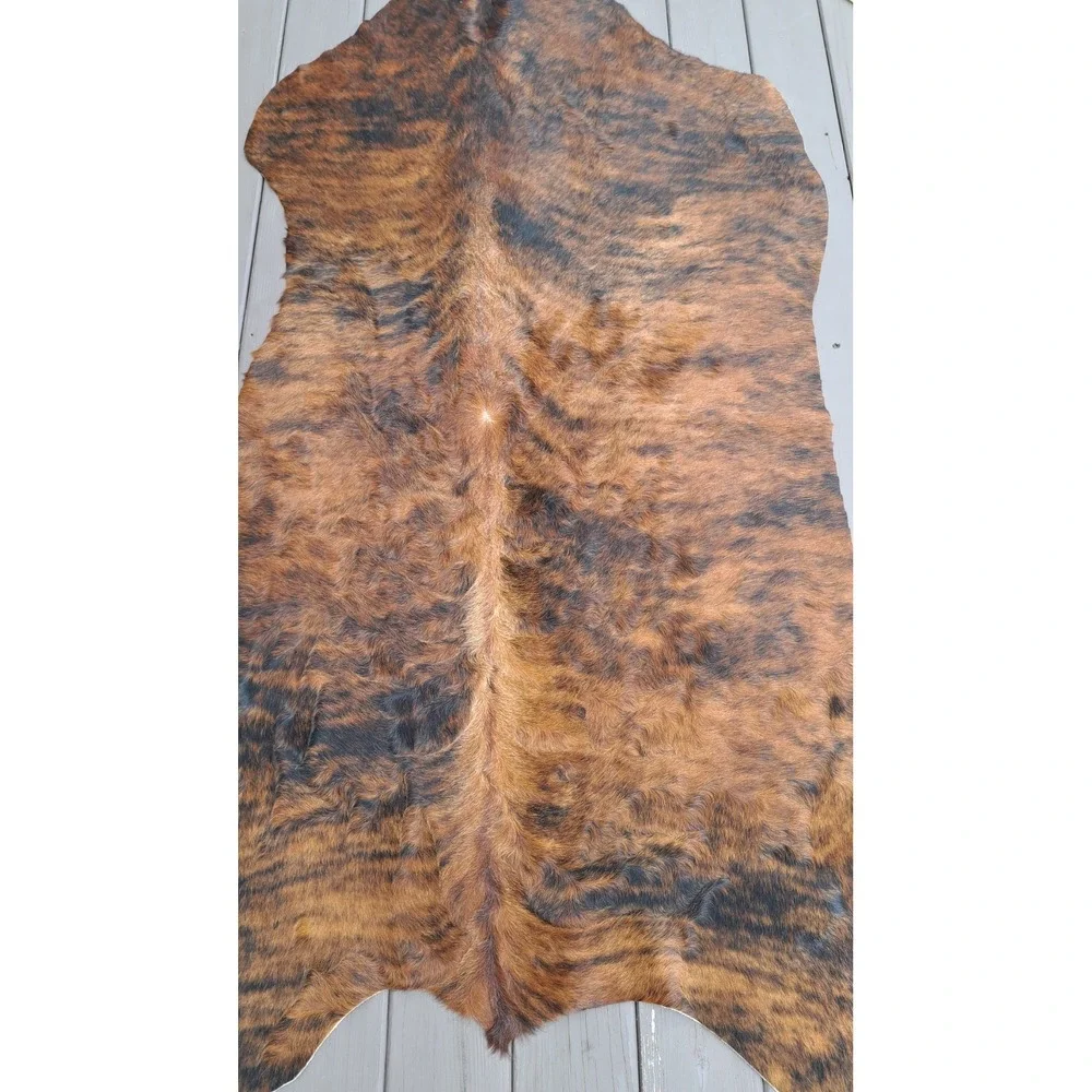 Genuine Brazilian Dark Brindle Cowhide Rug